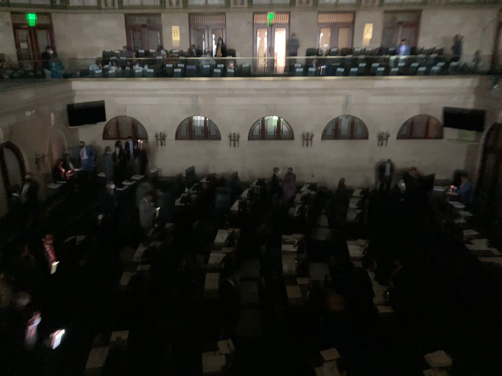 Capitolio a oscuras.